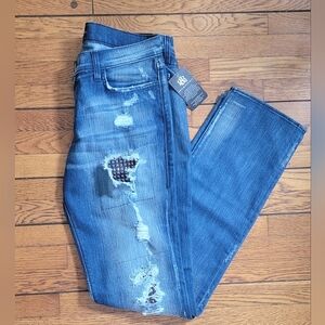 Y2K Rock & Republic Stud Patch Jeans